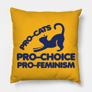 Pro-cats pro-choice pro-feminism Pillow