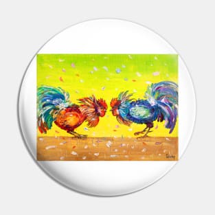 Roosters Pin