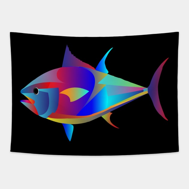 Psychedelic Tuna Tapestry by slippery slope creations