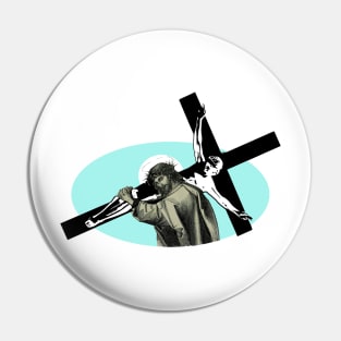 Jesus Christ carrying the cross Pin