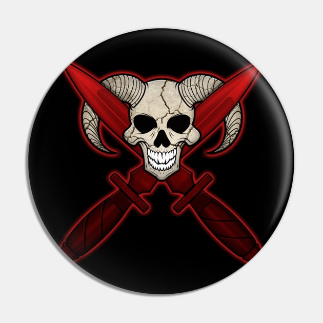 Skull Badge Pin by Bluddshed