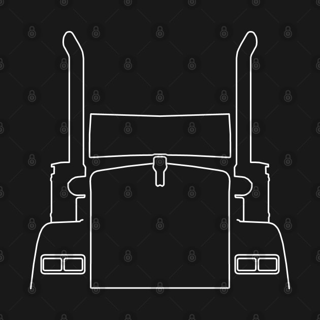 Kenworth truck outline graphic (white) by soitwouldseem