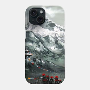 Panoramic View Of Mountain Everest Phone Case