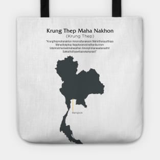 Bangkok Thailand: Longest City Name (ceremonial); "Krung Thep Maha Nakhon" Tote