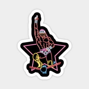 Macho man Top Rope neon Magnet