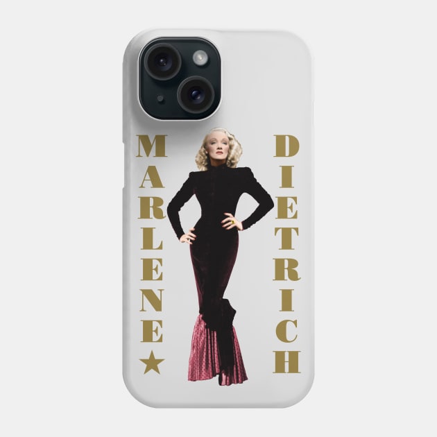 Marlene Dietrich Phone Case by PLAYDIGITAL2020