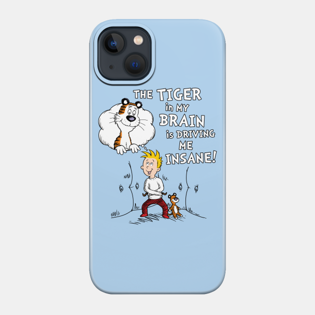 The Tiger in My Brain - Boy And Tiger Comic Strip - Phone Case