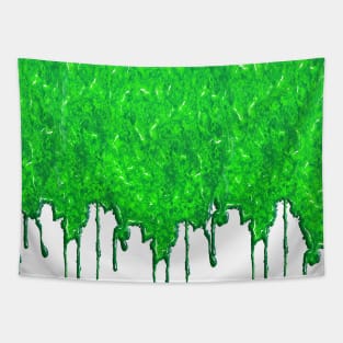 Green Slime Drip Texture Tapestry