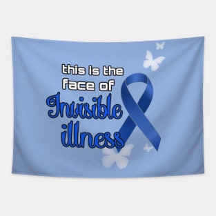 Blue Awareness Ribbon Tapestry