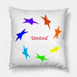 United in Rainbow Colours Pillow