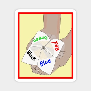 Chatterbox Cootie Catcher, paper fortune teller game Magnet