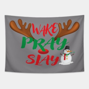 WAKE PRAY SLAY Tapestry