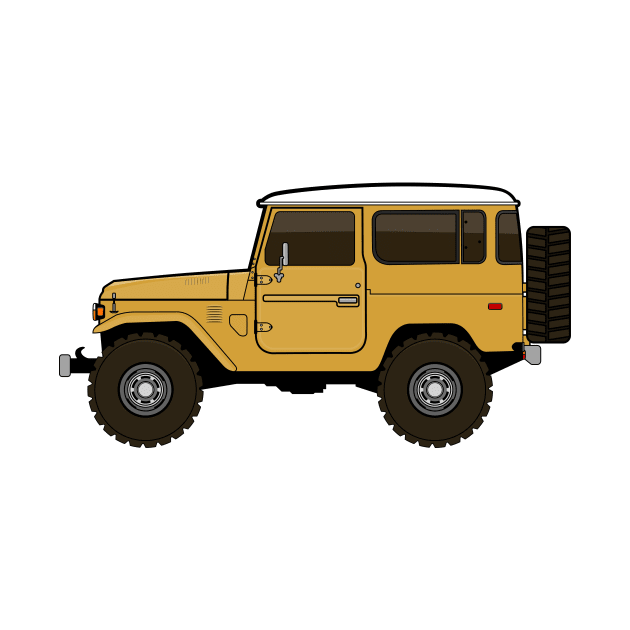 fj40 Land Cruiser yellow by -oddlyeven-