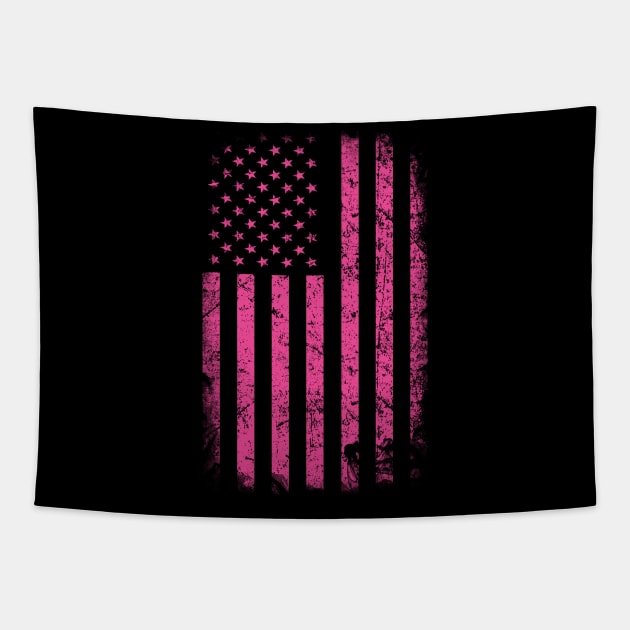 USA PINK FLAG. Tapestry by Andreeastore  