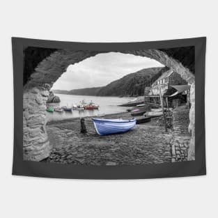 Clovelly Fishing Boats, Devon, England, Selective Colour Tapestry