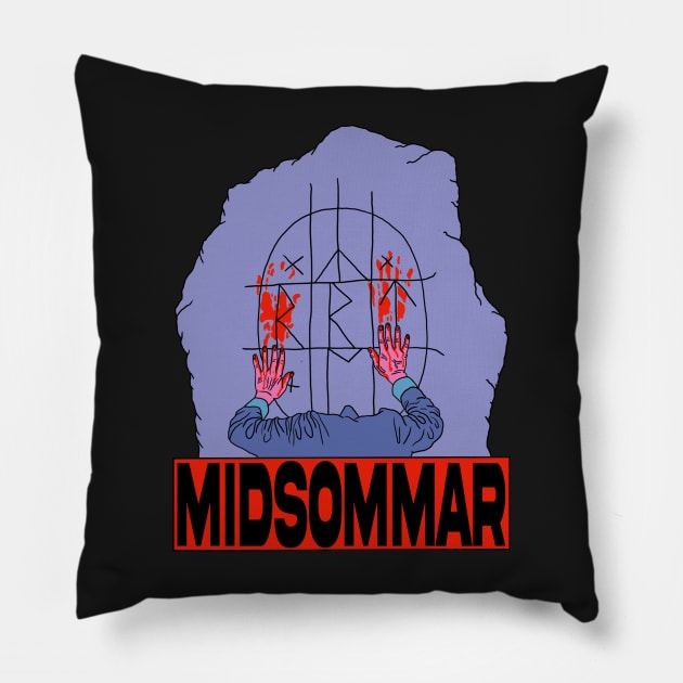 "Midsommar" Blood Rock Pillow by motelgemini