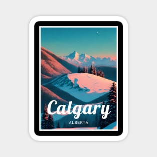 Calgary ski - Alberta Canada Magnet