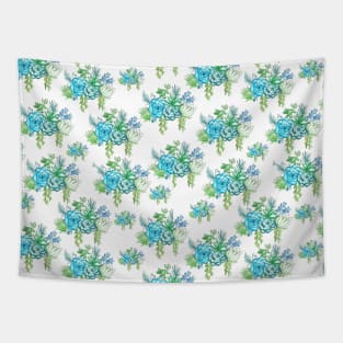 Watercolor Succulent Repeating Design Tapestry