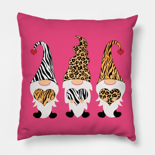 Adventurer Gnomes Animal Print Pillow by Imp's Dog House