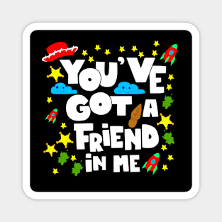 you have friends so enjoy this life ecopop lettering wallpaper art graphi letter Magnet