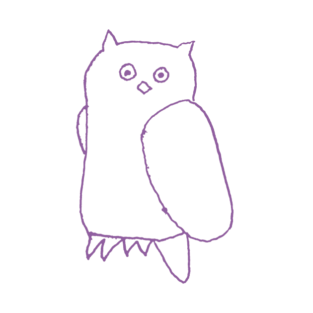 Purple Owl by ellenmueller