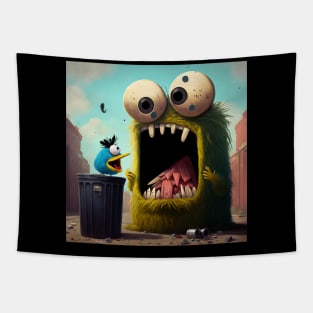 The Garbage Monster, a Trash Beast Emerges Tapestry