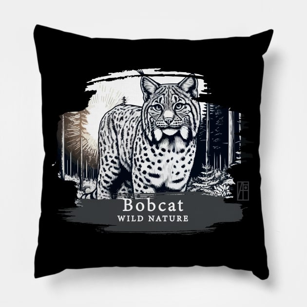 Bobcat - WILD NATURE - BOBCAT -9 Pillow by ArtProjectShop