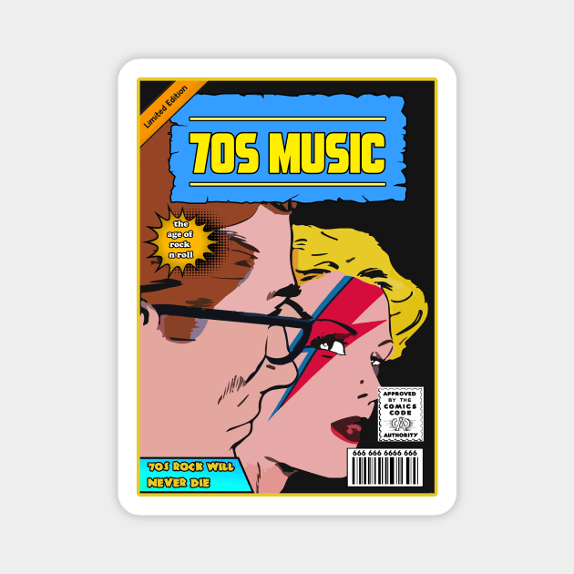 70s music Magnet by theanomalius_merch