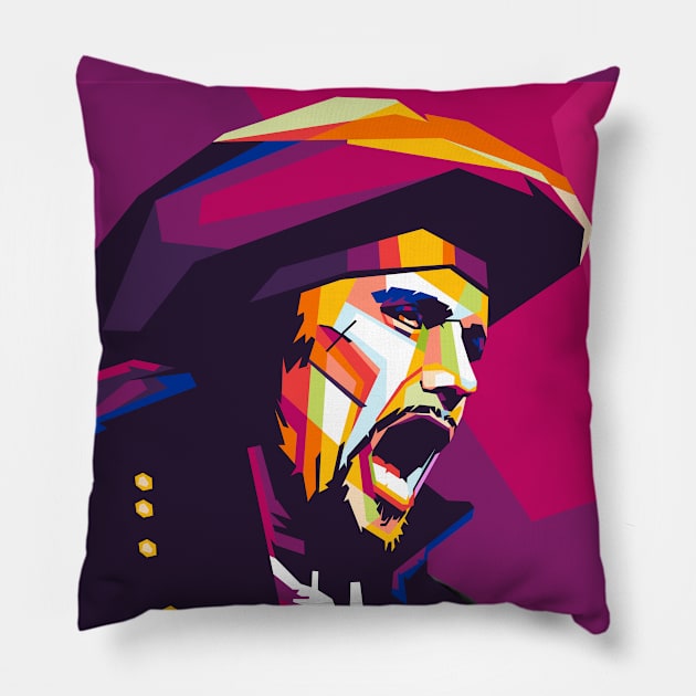 adam ant Pillow by cool pop art house