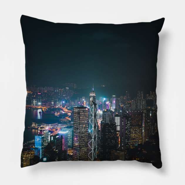 Victoria Harbour Pillow by withluke