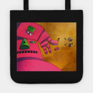 Pink robot house Tote