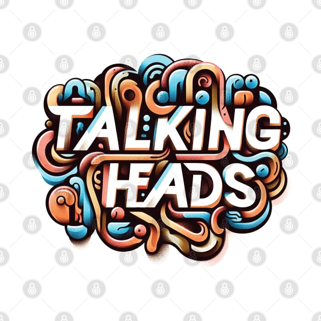 Talking Heads Typography Design by Trendsdk