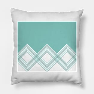 Abstract geometric pattern - blue and white. Pillow