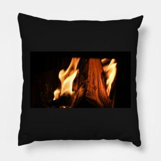 Burning Wood Pillow