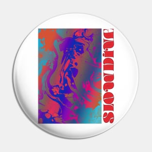 Slowdive †† Retro Style Psychedelic Fan Design Pin