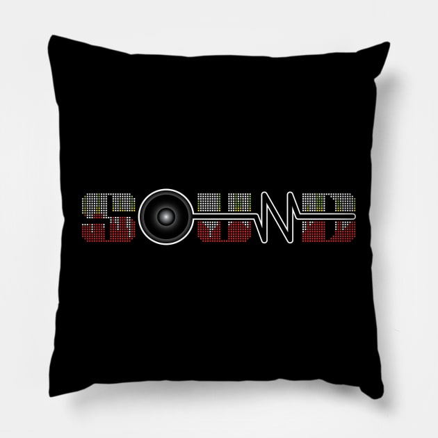 Sound Typography Design Pillow by SATUELEVEN