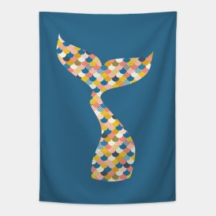 Mermaid Quilt in Yellow + Blue Tapestry