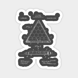 Pool Patent - Billiards Art - Antique Magnet