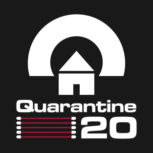 Quarantine video games console parody - white and red - 80s font meme parody T-Shirt