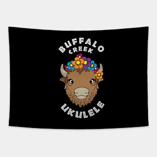 Buffalo Creek Ukulele_White Text Tapestry