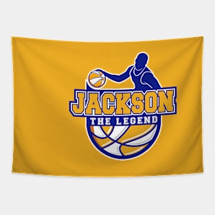 Jackson The Legend Basketball Custom Player Your Name Tapestry