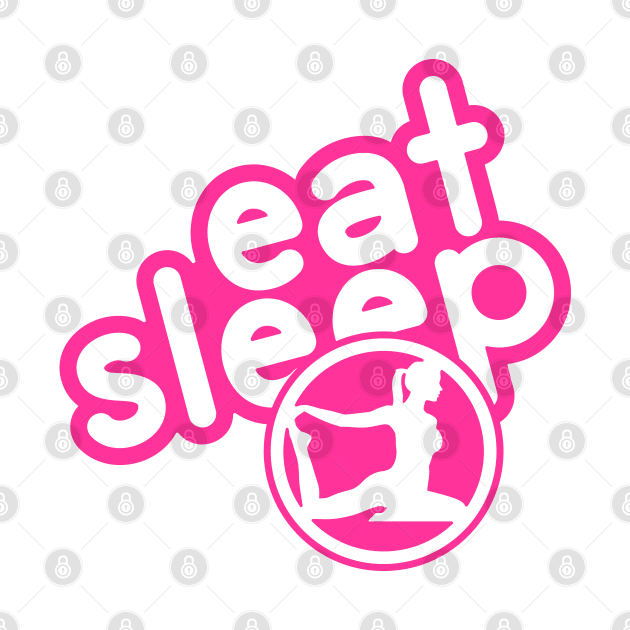 Eat Sleep Yoga - hot pink by AStickyObsession