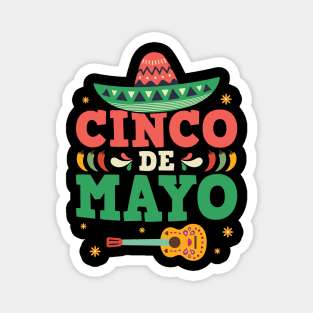 Cinco De Mayo Mexican Hat Sombrero Guitar Magnet