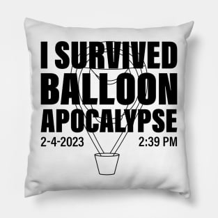 I Survived Balloon Apocalypse Funny Chinese Spy Surveillance Pillow