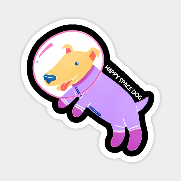 Happy Space Dog Magnet by NICHE&NICHE