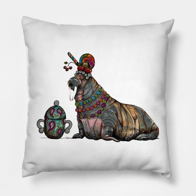 Carmen Miranda Walrus Pillow by Every-wen