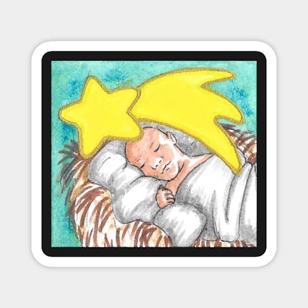 Birth of Jesus Magnet by FairytalesInBlk