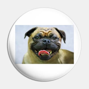 Pug Portrait Pin