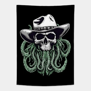 Lovecraftian Cowboy - Skull and Tentacles Tapestry