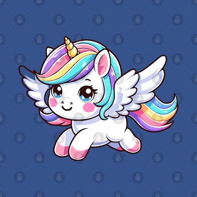 Cute Rainbow Tailed Unicorn by Arief Uchiha